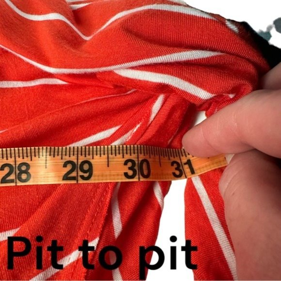 Free People Oversized Can’t Fool Me Red White Striped Top Small - Picture 4 of 7